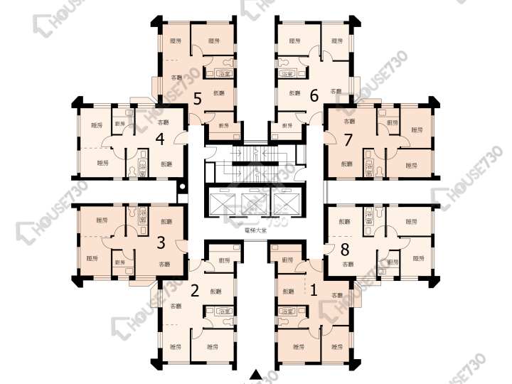 淘大花園 平面圖 淘大花園 1期 G座 4-36樓 樓層平面圖 - House730