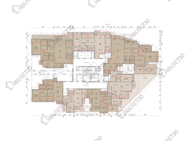 溱岸8號 平面圖 溱岸8號 3座 5樓 樓層平面圖 - House730