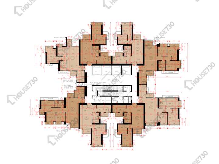 Grand Yoho 平面圖 Grand Yoho 1期 2座 7-13,15-21,22樓 樓層平面圖 - House730