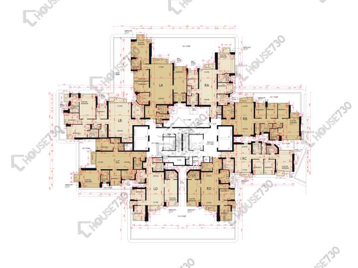 日出康城 平面圖 日出康城 3期A 緻藍天 鑽岸 (1座) 3樓 樓層平面圖 - House730