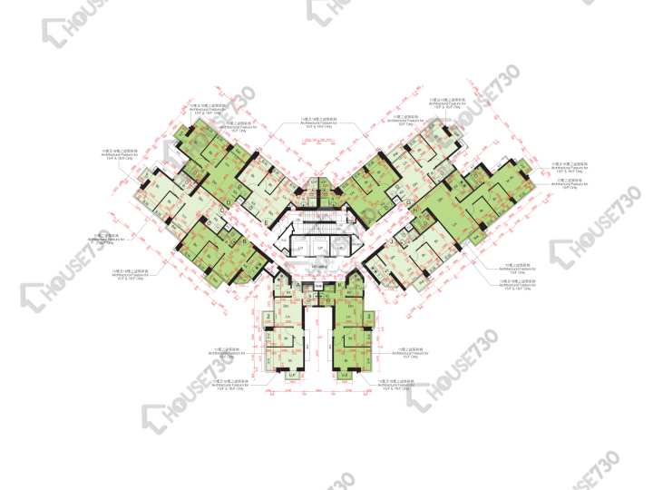 尚悅 平面圖 尚悅 13座 2-3,5-12,15,16樓 樓層平面圖 - House730