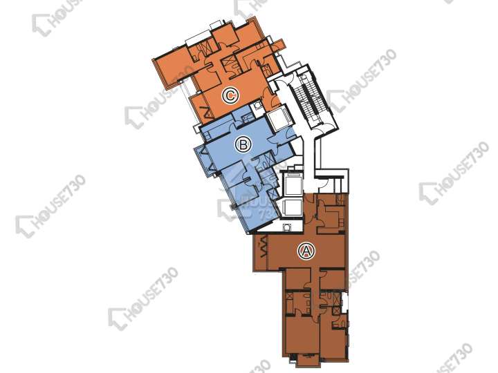 天晉 平面圖 天晉 海天晉 1座 5-12,15-18,19樓 樓層平面圖 - House730