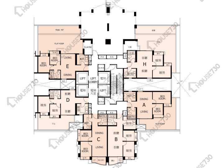 Central Park Towers Floor Plans Central Park Towers Phase 1 Tower 2 5/F Floor Plan - House730