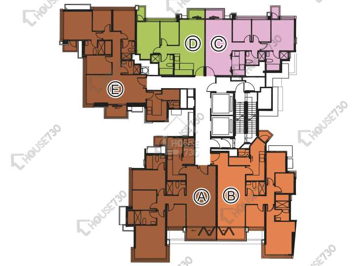 天晉 平面圖 天晉 海天晉 5座 5-12,15-18,19樓 樓層平面圖 - House730