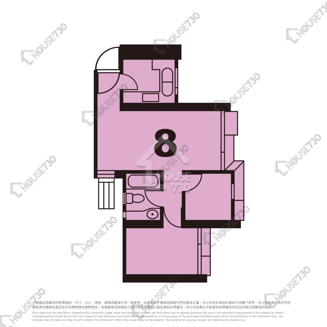 Tseung Kwan O CHOI MING COURT Middle Floor Unit Floor Plan 彩松閣 (C座)-高層/中層/低層-8室 House730-7243437