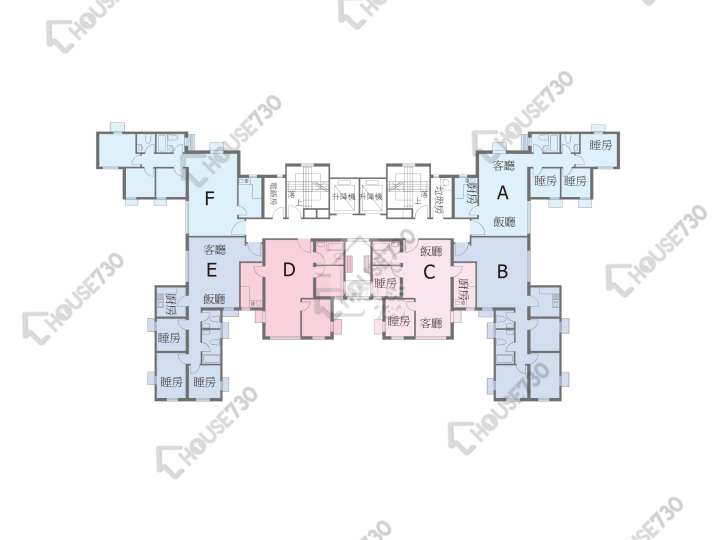 龍門居 平面圖 龍門居 4座 1-26樓 樓層平面圖 - House730