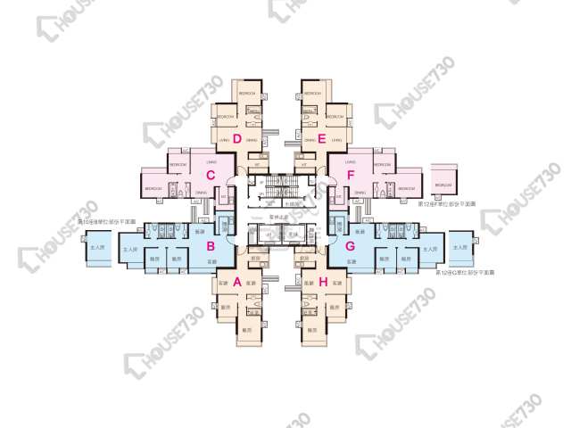 采叶庭 平面图 采叶庭 10座 1-3,5-13,15-16,17楼 楼层平面图 - House730