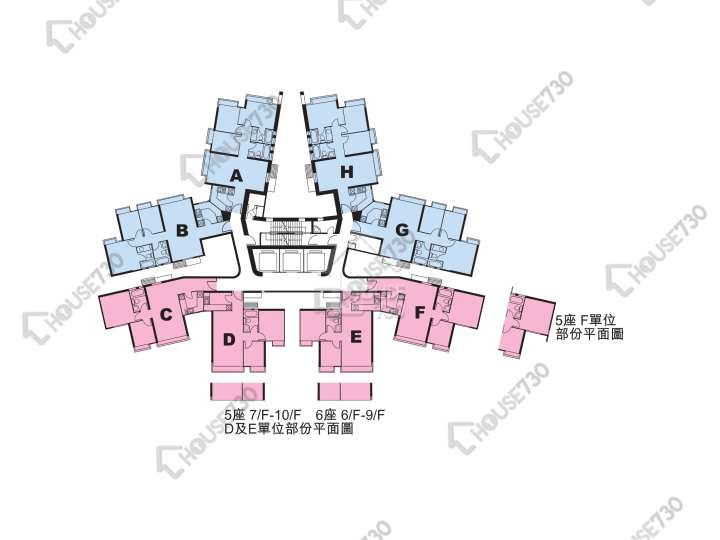 東堤灣畔 平面圖 東堤灣畔 2期 5座 11-13,15-23,25-33,35-37,38樓 樓層平面圖 - House730