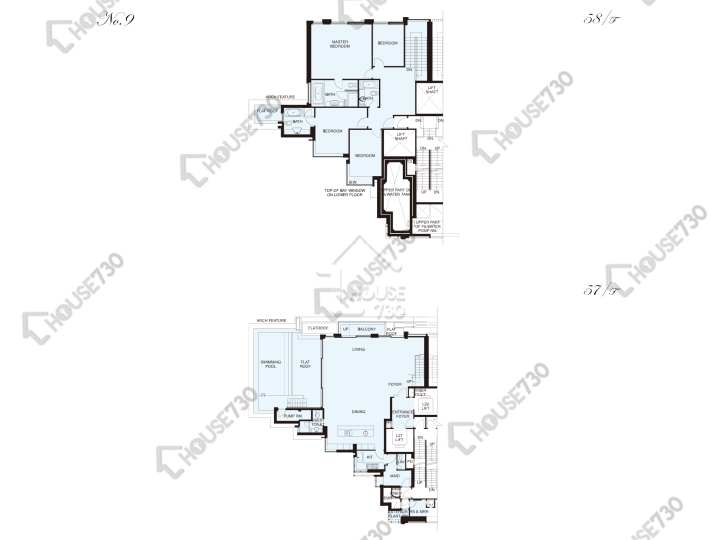 半山壹號 平面圖 半山壹號 1期 半山徑9號 57樓 樓層平面圖 - House730