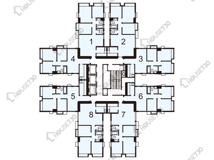 時代廣場 平面圖 時代廣場 D座 1-25樓 樓層平面圖 - House730