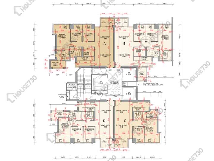 御龍山 平面圖 御龍山 5座 6-11樓 樓層平面圖 - House730