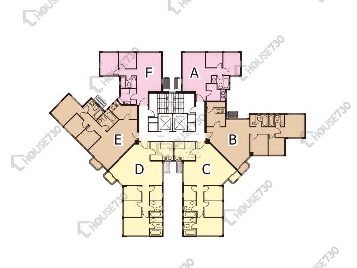 新峰花園 平面圖 新峰花園 1期 12座 2-3,5-8,9樓 樓層平面圖 - House730