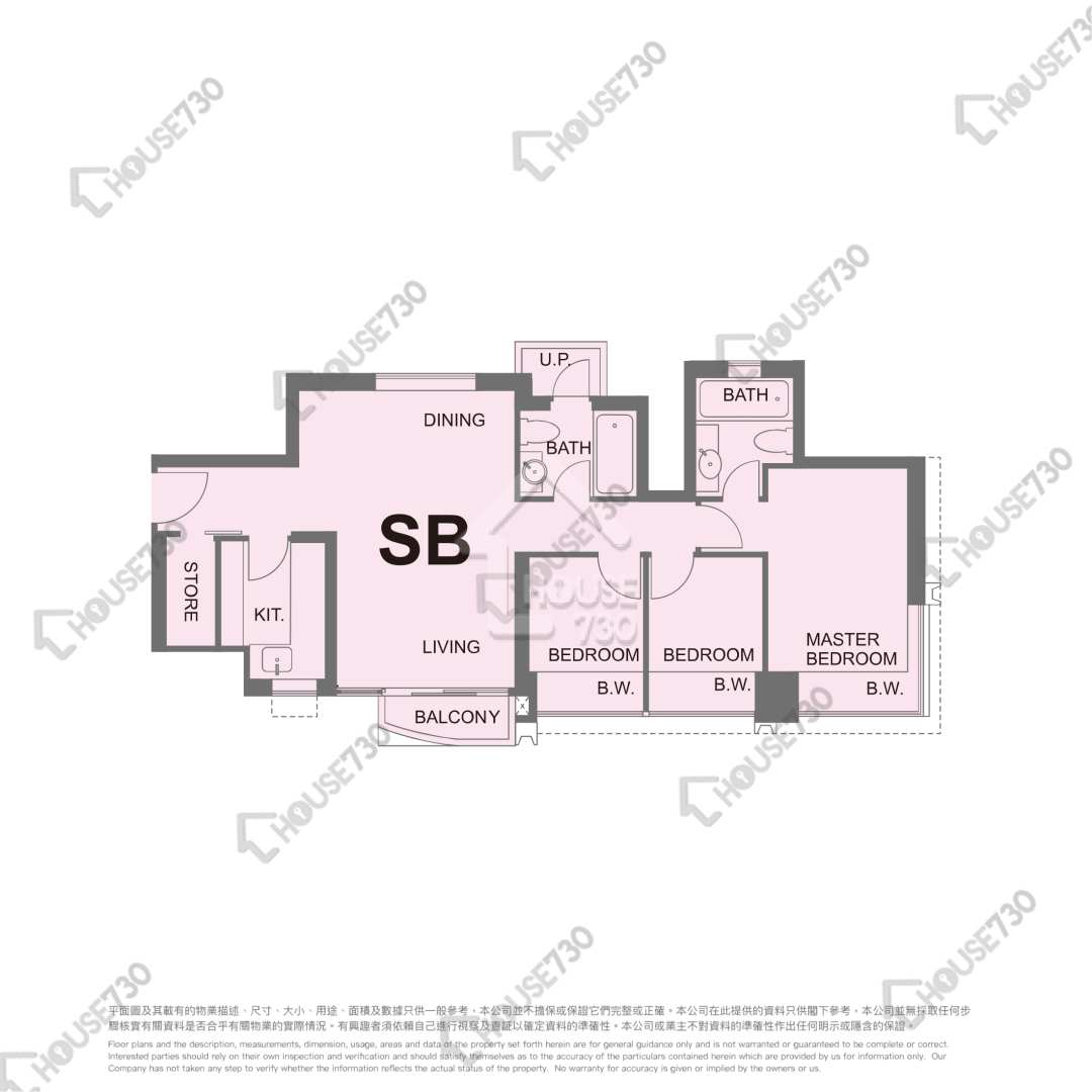 大围 名城 高层 单位平面图 3期 盛世-2座-高层/中层/低层-SB室 House730-7243621