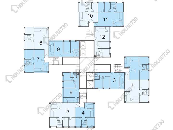 穗禾苑 平面圖 穗禾苑 詠興閣 (J座) 地下-36樓 樓層平面圖 - House730