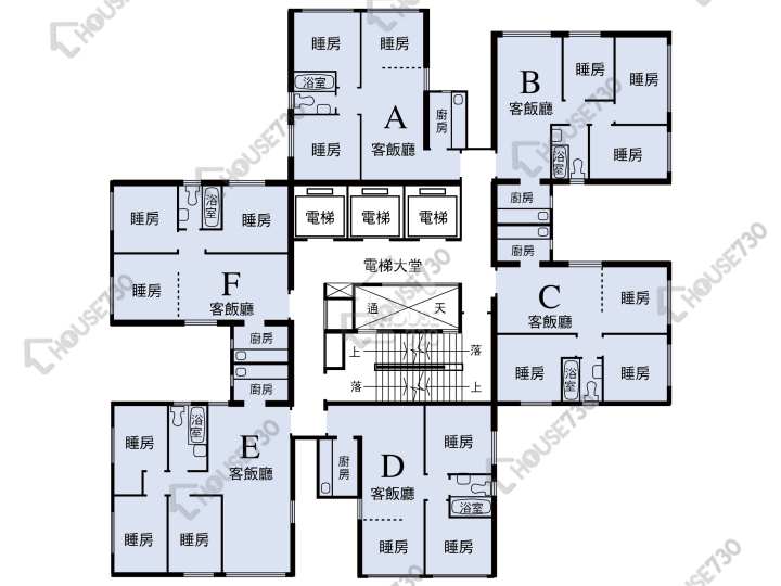 荃灣中心 平面圖 荃灣中心 南京樓 (9座) 2-17,32樓 樓層平面圖 - House730