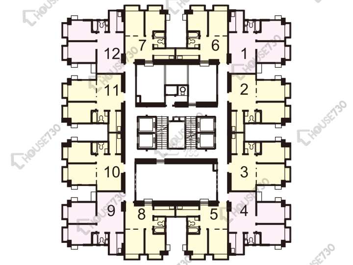時代廣場 平面圖 時代廣場 E座 1-26樓 樓層平面圖 - House730