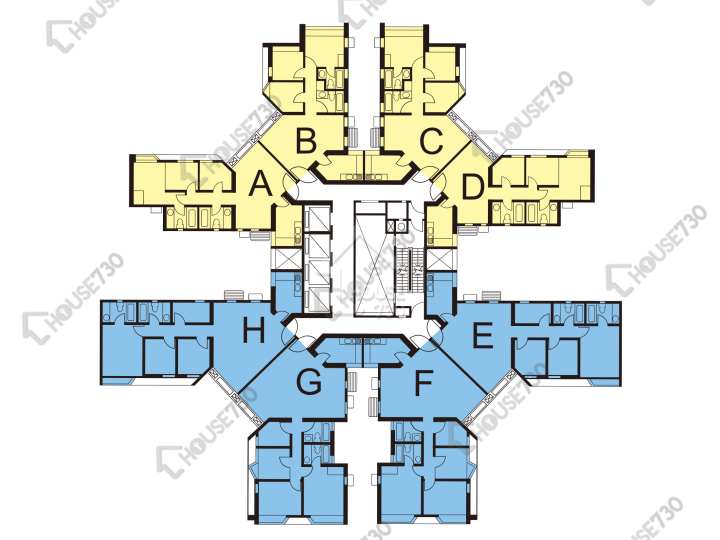 海怡半島 平面圖 海怡半島 2期 怡韻閣 (15座) 1-39樓 樓層平面圖 - House730