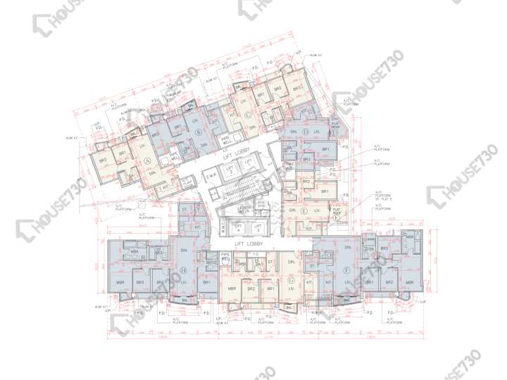 海翩滙 平面圖 海翩匯 1座 2樓 樓層平面圖 - House730