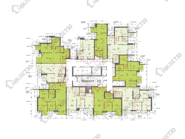 朗屏8號 平面圖 朗屏8號 1座 1樓 樓層平面圖 - House730