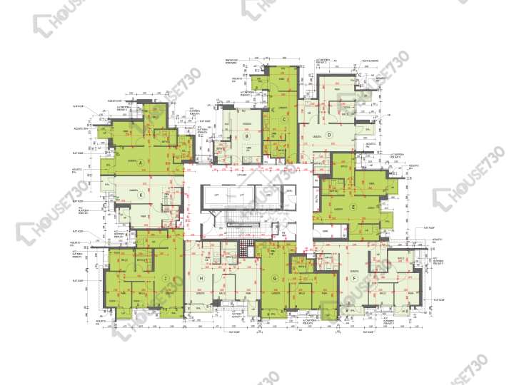 朗屏8號 平面圖 朗屏8號 1座 1樓 樓層平面圖 - House730