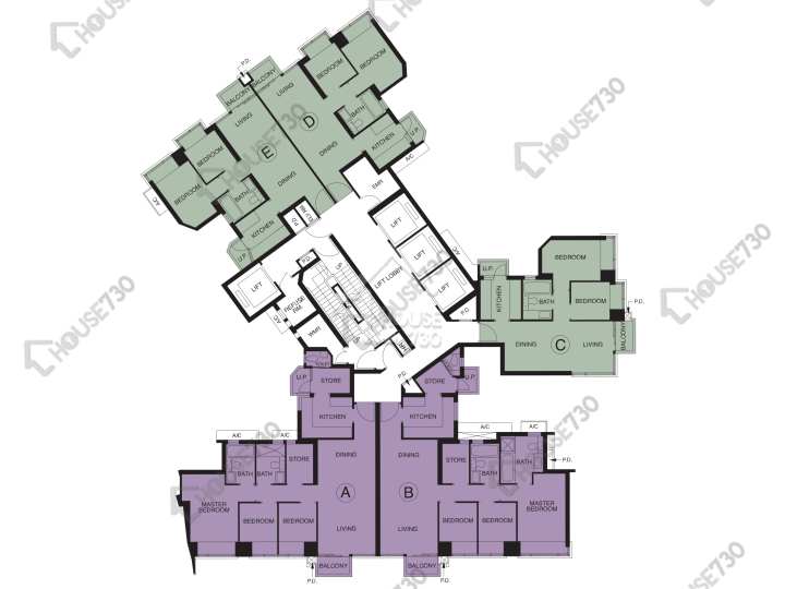 天晉 平面圖 天晉 天晉 3座 6-12,15-23,25-28,29樓 樓層平面圖 - House730