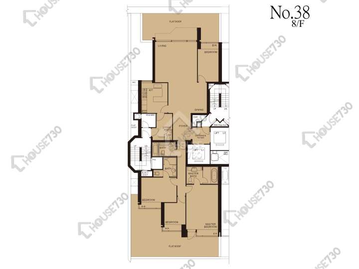 半山壹號 平面圖 半山壹號 1期 半山徑38號 8樓 樓層平面圖 - House730