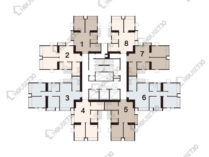 豐景園 平面圖 豐景園 4座 3-34樓 樓層平面圖 - House730