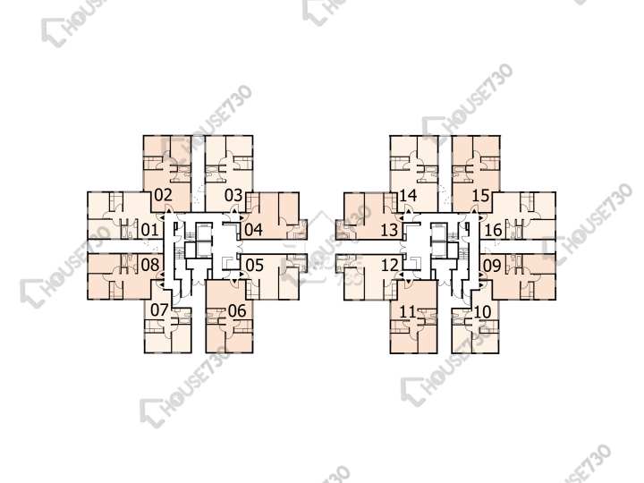 德福花園 平面圖 德福花園 O座 1樓 樓層平面圖 - House730