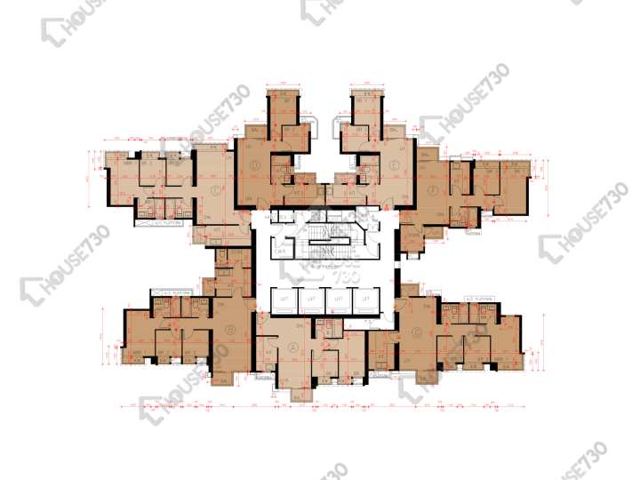 Grand Yoho 平面圖 Grand Yoho 1期 10座 43樓 樓層平面圖 - House730