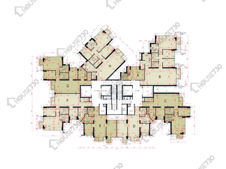 嵐山 平面圖 嵐山 2期 2座 2樓 樓層平面圖 - House730