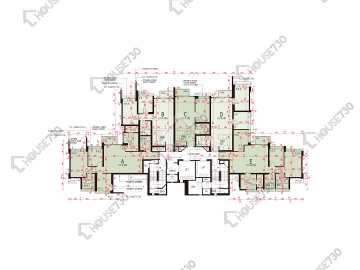 海之戀 平面圖 海之戀 3期 10座 10-12,15-22,23樓 樓層平面圖 - House730