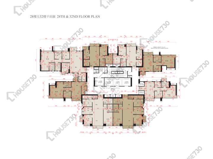 迎海 平面圖 迎海 1期 5座 28,32樓 樓層平面圖 - House730