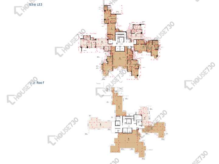 環宇海灣 平面圖 環宇海灣 2座 53樓 樓層平面圖 - House730
