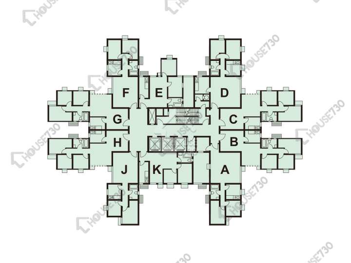 富寶花園 平面圖 富寶花園 1座 1-35樓 樓層平面圖 - House730