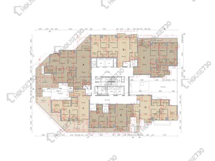 溱岸8號 平面圖 溱岸8號 5座 5樓 樓層平面圖 - House730