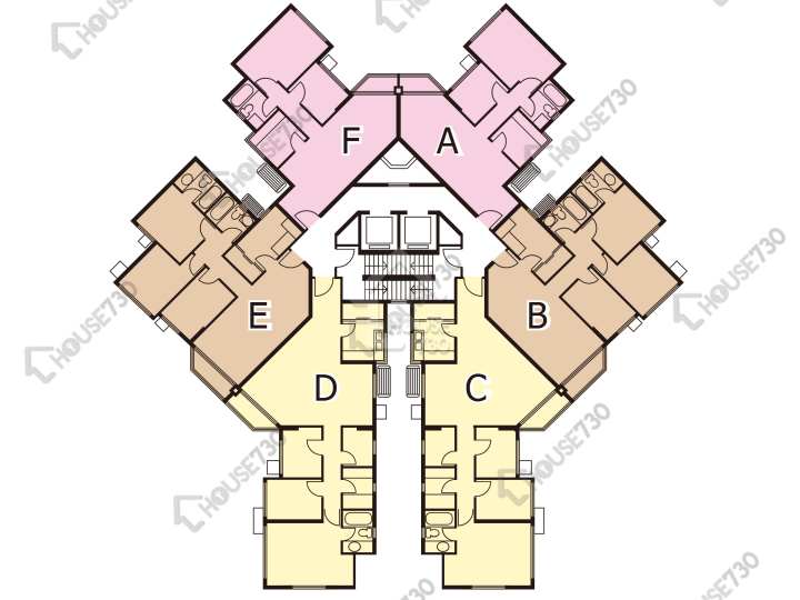 新峰花園 平面圖 新峰花園 2期 7座 1-3,5-12,15樓 樓層平面圖 - House730