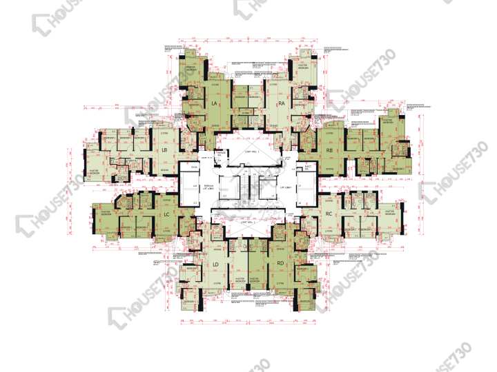 日出康城 平面圖 日出康城 3期A 緻藍天 翠堤 (2座) 5-12,15-20,21樓 樓層平面圖 - House730