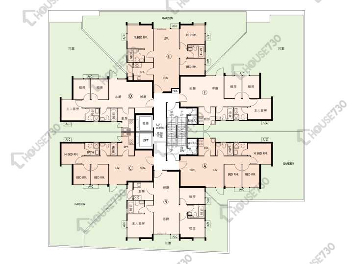 又一居 平面圖 又一居 23座 1樓 樓層平面圖 - House730