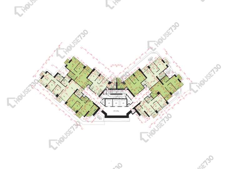 尚悅 平面圖 尚悅 1座 1樓 樓層平面圖 - House730