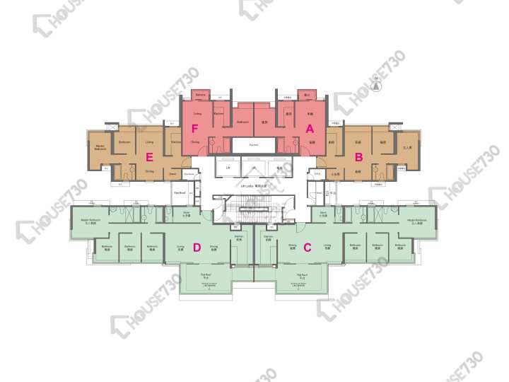 Yoho Town 平面圖 Yoho Town 2期 Yoho Midtown 3座 39樓 樓層平面圖 - House730