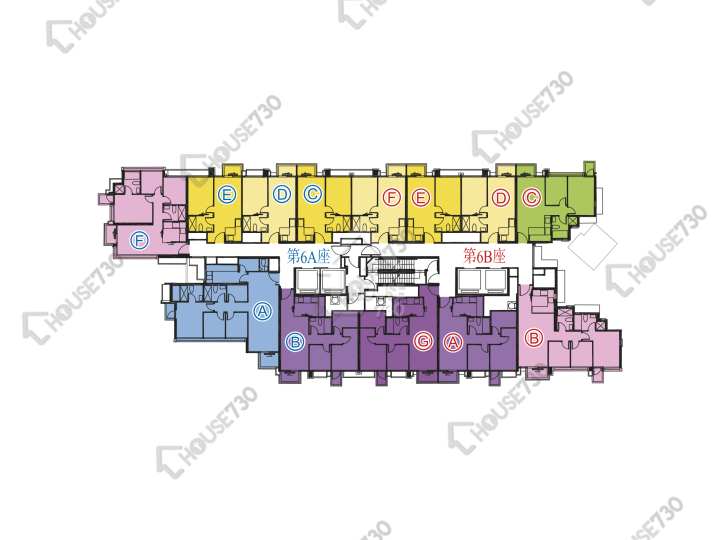 天晉 平面圖 天晉 海天晉 6A座 7-12,15-18,19樓 樓層平面圖 - House730