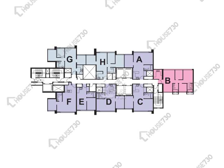 爵悅庭 平面圖 爵悅庭 南爵軒 (A2) 56-58樓 樓層平面圖 - House730