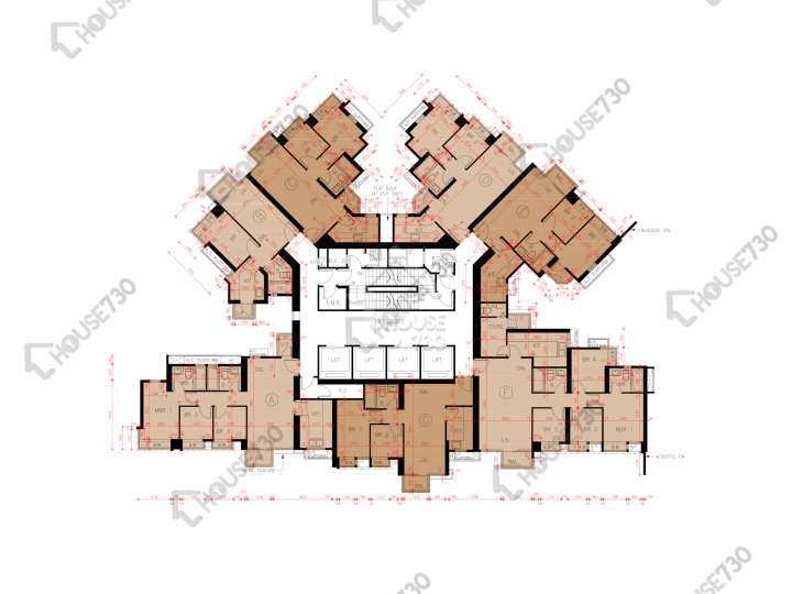 Grand Yoho 平面圖 Grand Yoho 2期 8座 25-33,35-41,42樓 樓層平面圖 - House730