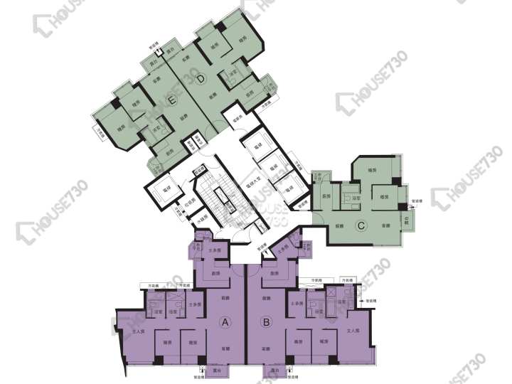 天晉 平面圖 天晉 天晉 3座 31-33,35-41,42樓 樓層平面圖 - House730