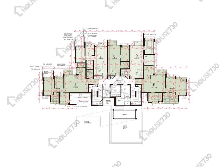 海之戀 平面圖 海之戀 3期 10座 9樓 樓層平面圖 - House730