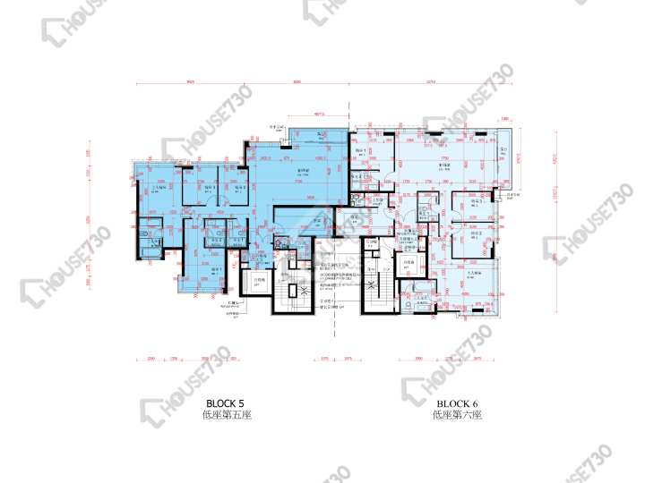 啟德1號 平面圖 啟德1號 I 低座第6座 2-3,5樓 樓層平面圖 - House730