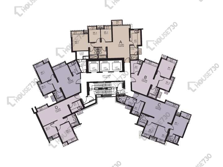 浪澄灣 平面圖 浪澄灣 9座 38-43,45-46,47樓 樓層平面圖 - House730