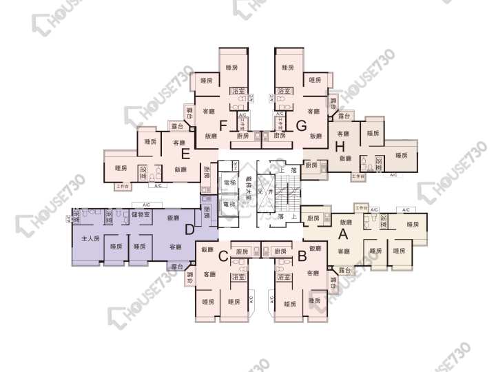 蝶翠峰 平面圖 蝶翠峰 4期 綠庭園 11座 5-6樓 樓層平面圖 - House730