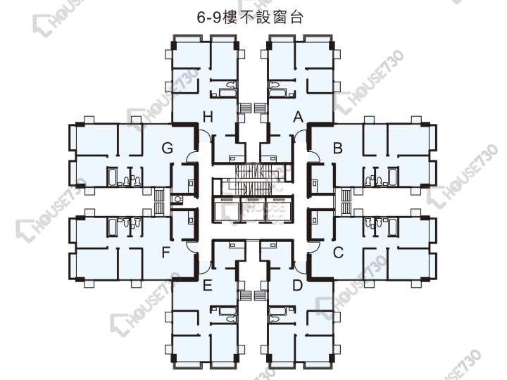 屯門市廣場 平面圖 屯門市廣場 1期 6座 6-32樓 樓層平面圖 - House730