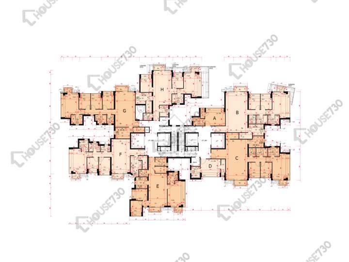 嵐山 平面圖 嵐山 1期 7座 2-3,5,6樓 樓層平面圖 - House730